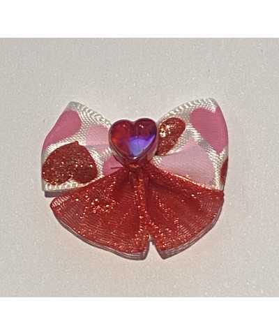 Fiocchetto con Elastico Red Glitter Heart